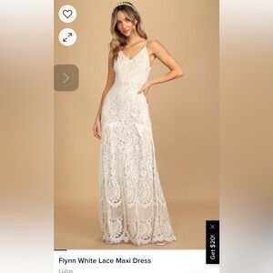 Lulus Flynn white maxi dress